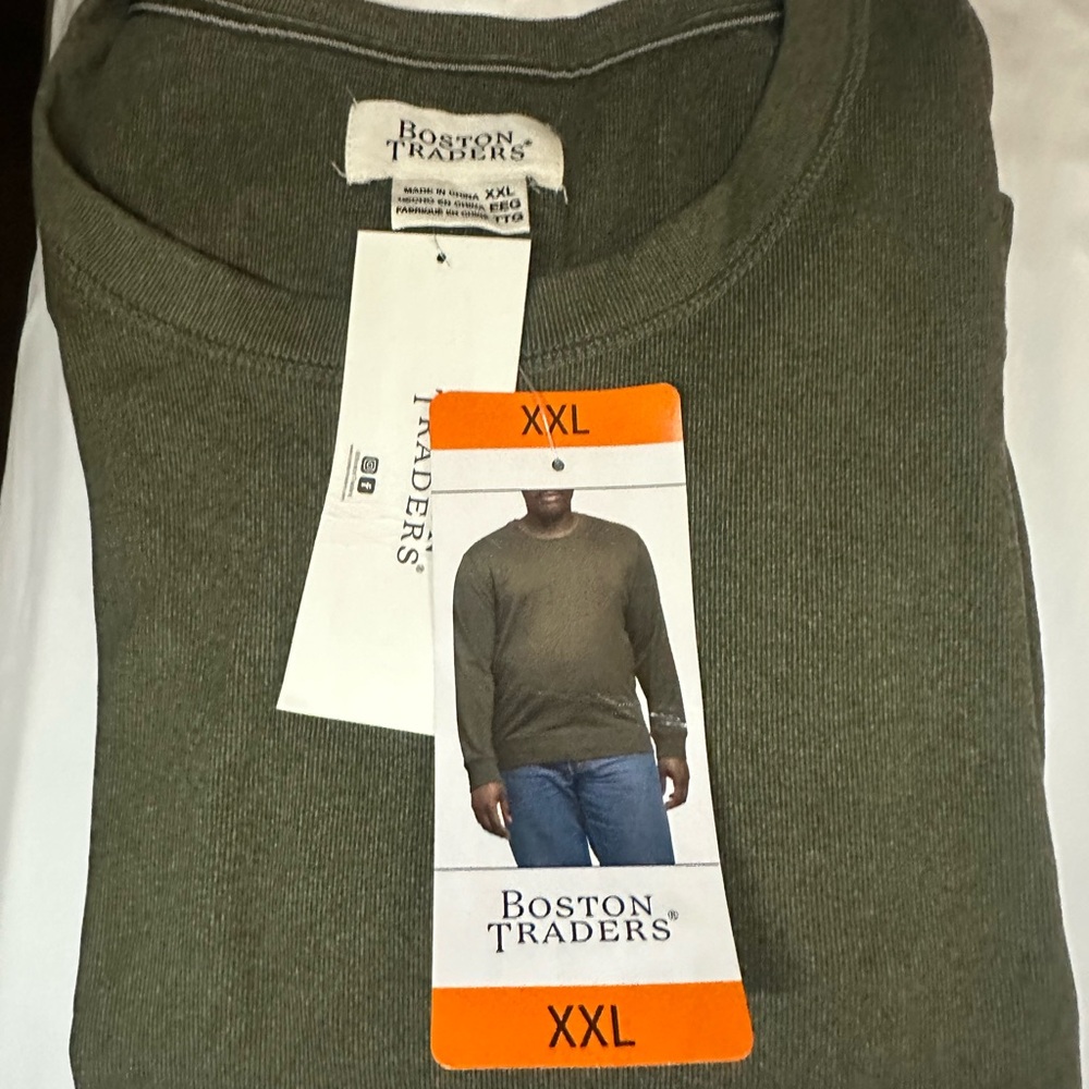 Boston Traders Olive Crewneck Sweater Top XXL